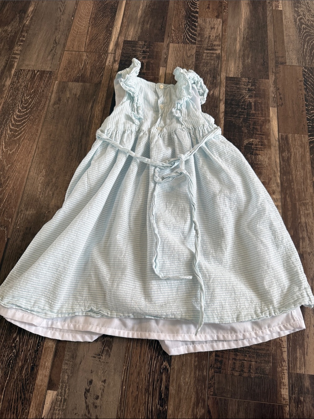 Edgehill Collection Pale Blue Ruffle Sundress - Picture 4 of 4